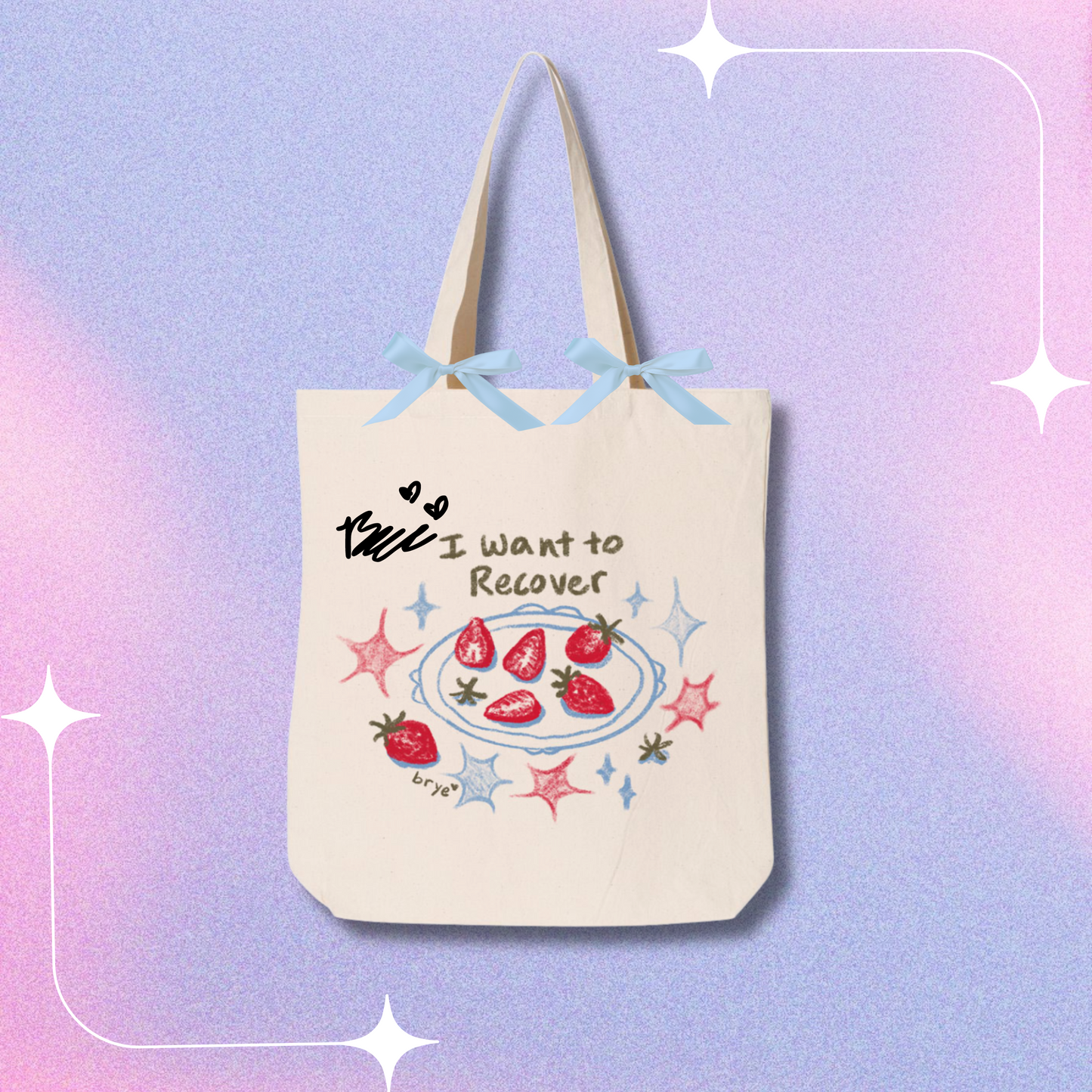 RECOVER TOTE BAG - SIGNED, BOW EDITION (Restock Pre-Order)