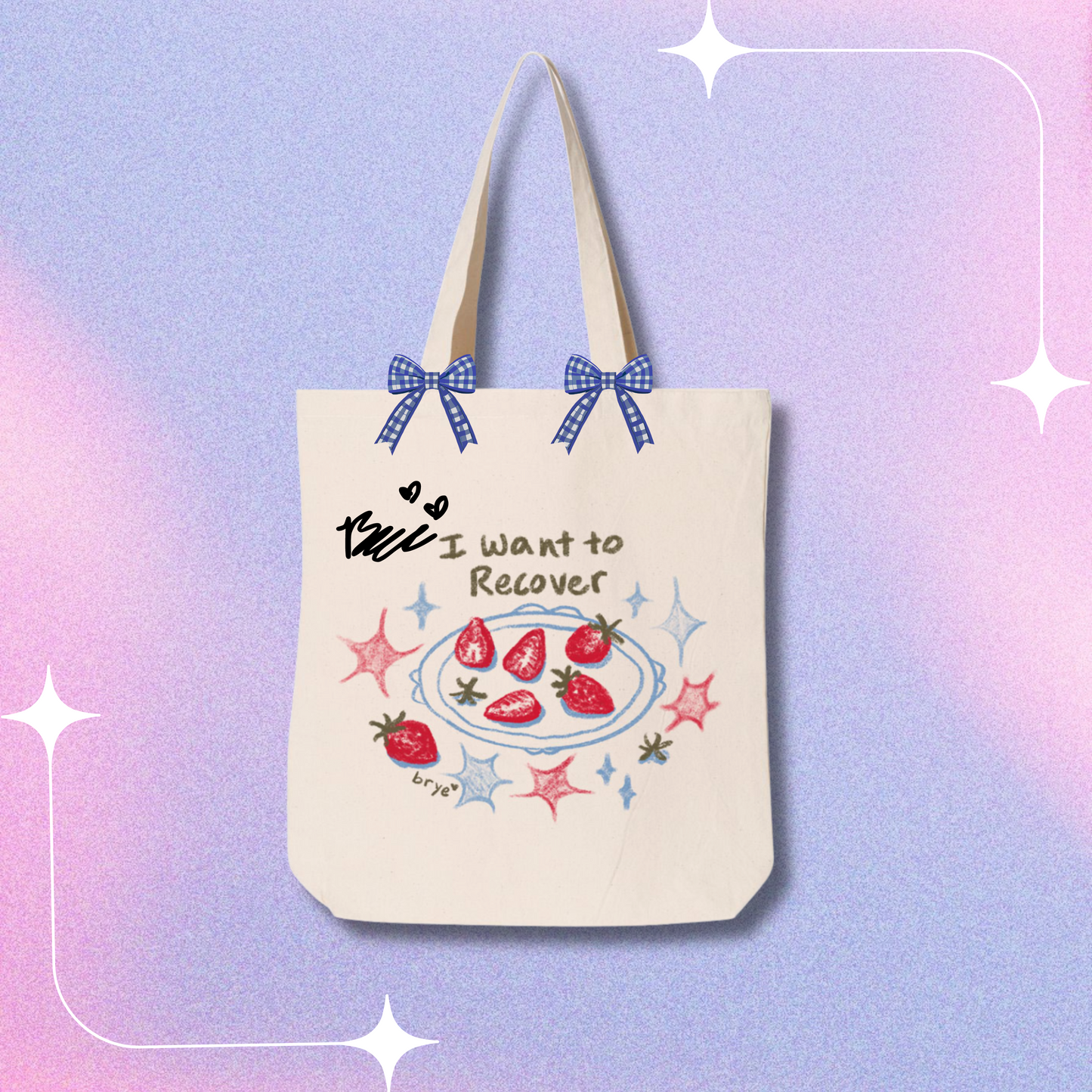 RECOVER TOTE BAG - SIGNED, BOW EDITION (Restock Pre-Order)